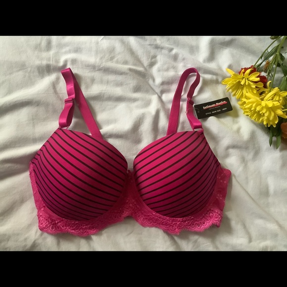 Woman’s hot pink strip Demi Full coverage Bra - Picture 3 of 13